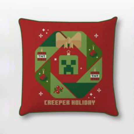 Mojang Minecraft Creeper jule Pudebetræk – 40x40 cm (Velour)