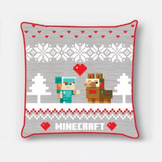 Minecraft Jule Pudebetræk – 40x40 cm (Velour) Geekd