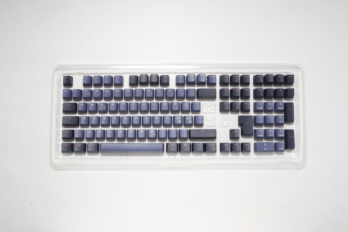 Ducky Cosmic - 115 Keycap Set - double shot PBT - Perse & Dark Purple - Nordic Layout