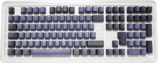 Ducky Cosmic - 115 Keycap Set - double shot PBT - Perse & Dark Purple - Nordic Layout