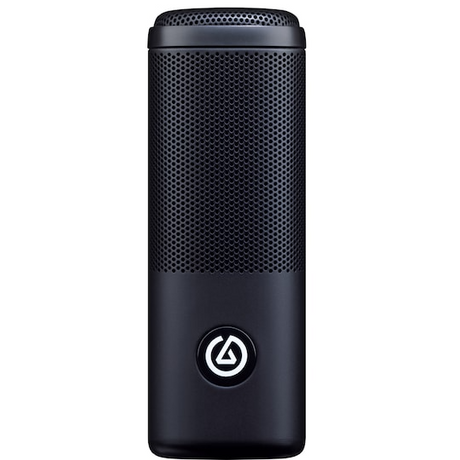 Sort Elgato Wave DX-mikrofon med perforeret metalgitter