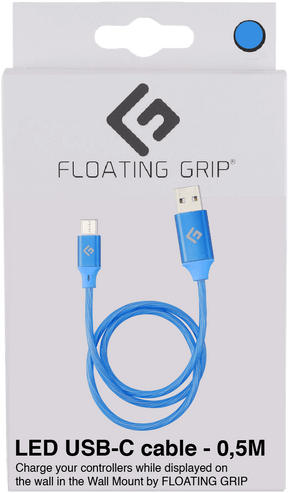 Floating Grip 0,5M LED USB-C Cable (Blå)