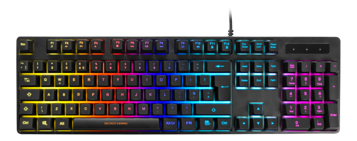 Deltaco - DK310 RGB Gaming Keyboard - Outemu Red Switch - UK LAYOUT