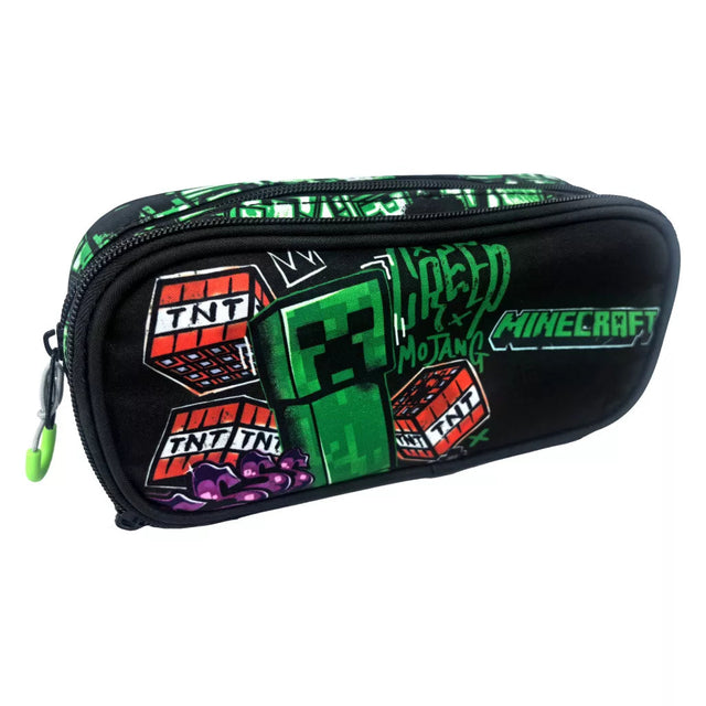 Mojang Minecraft Metro Art Penalhus – 2 Rum, 23,5 cm (Sort)