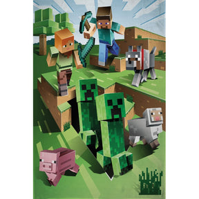 Minecraft Fleece Tæppe - Hule Angrebet - 100x150cm