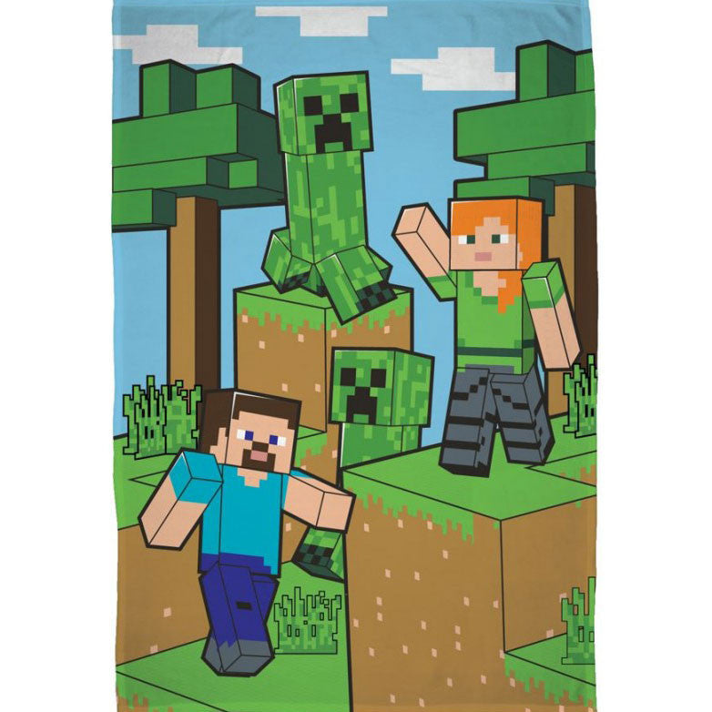 Minecraft Fleece Tæppe - Encounter - 100x150cm