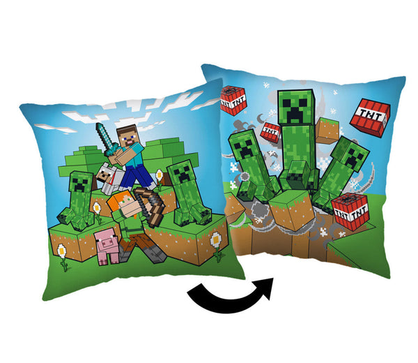 Minecraft Creeper dekorationskudde 40x40 cm 