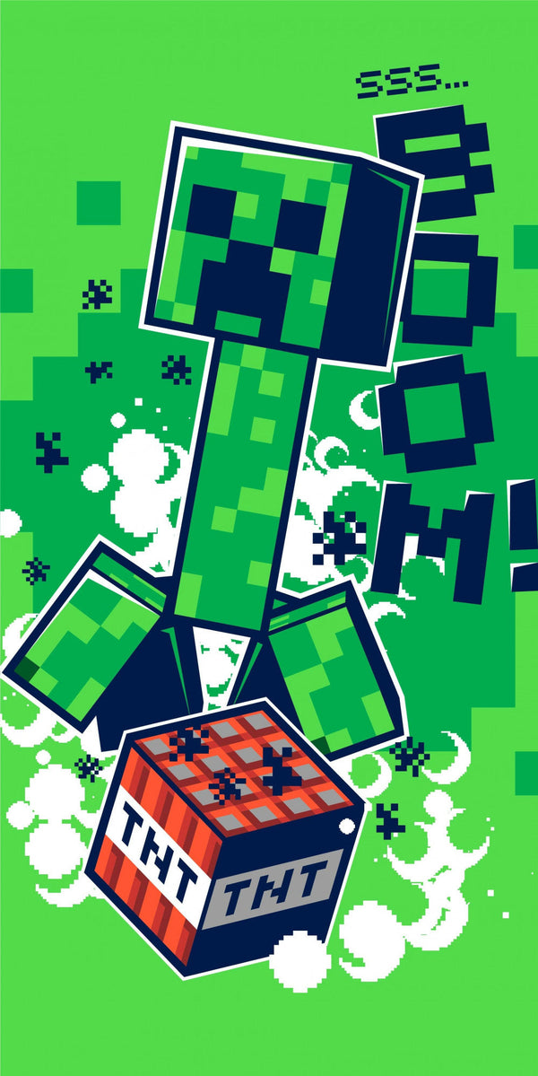 Minecraft badhandduk Boom 70*140cm