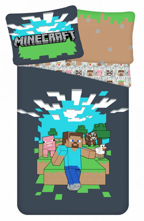Minecraft Sengetøj - Steve - 140×200cm + 70×90 cm