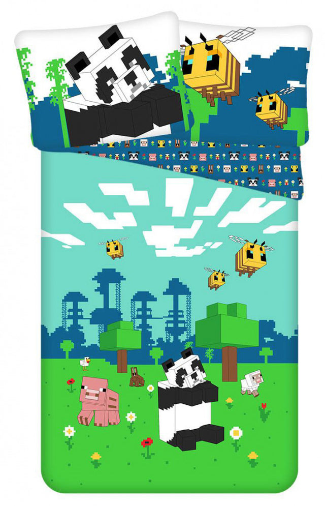 Minecraft Sengetøj - Explore Overworld - 140×200cm + 70×90 cm