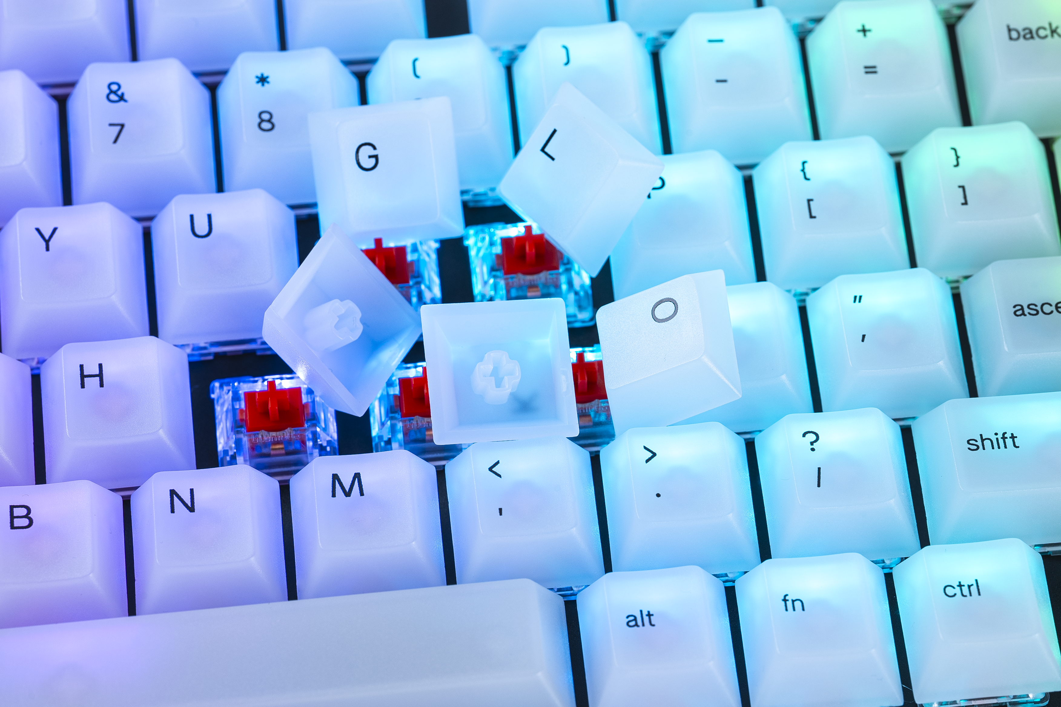 Glorious Polychroma V2 RGB Keycaps - Nordic ISO (131 pcs) - Cherry Profile