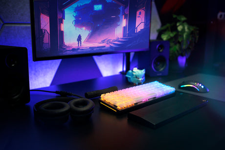 Glorious Polychroma V2 RGB Keycaps - Nordic ISO (131 pcs) - Cherry Profile