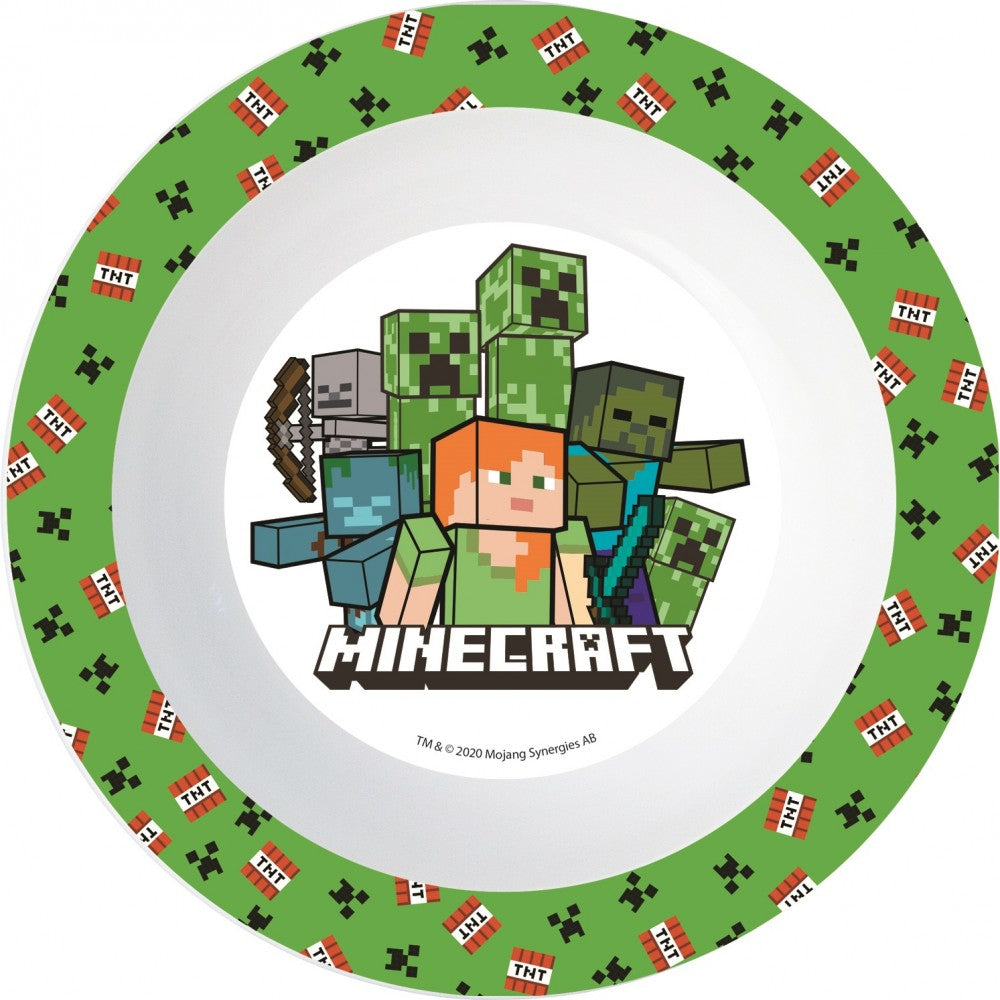 Minecraft Plastik Dyb Tallerken - 16 cm