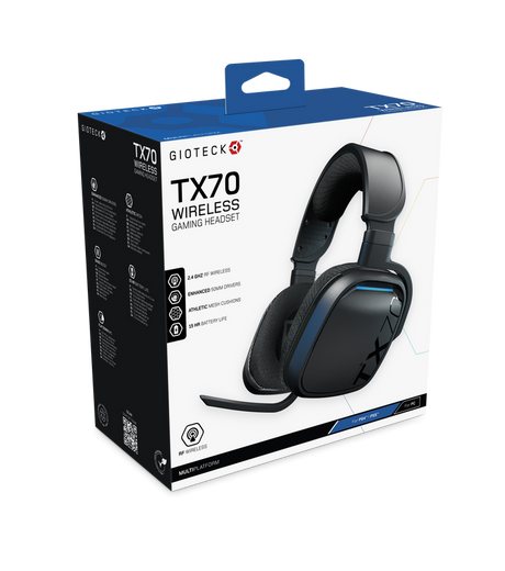 GIOTECK TX-70 WIRELESS RF STEREO GAMING HEADSET