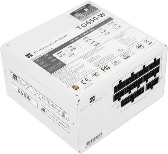 Thermalright TR-TG 650S-W Hvid- PSU, 80+ Gold, 650W, non-modular