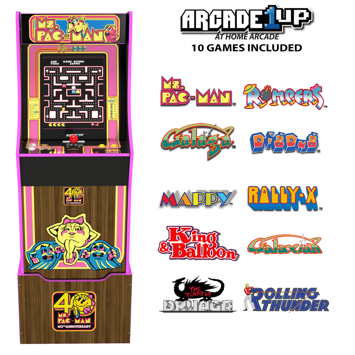 Arcade1Up ARCADE 1 UP MS. PAC-MAN 40TH ANNIVERSARY ARCADE MACHINE