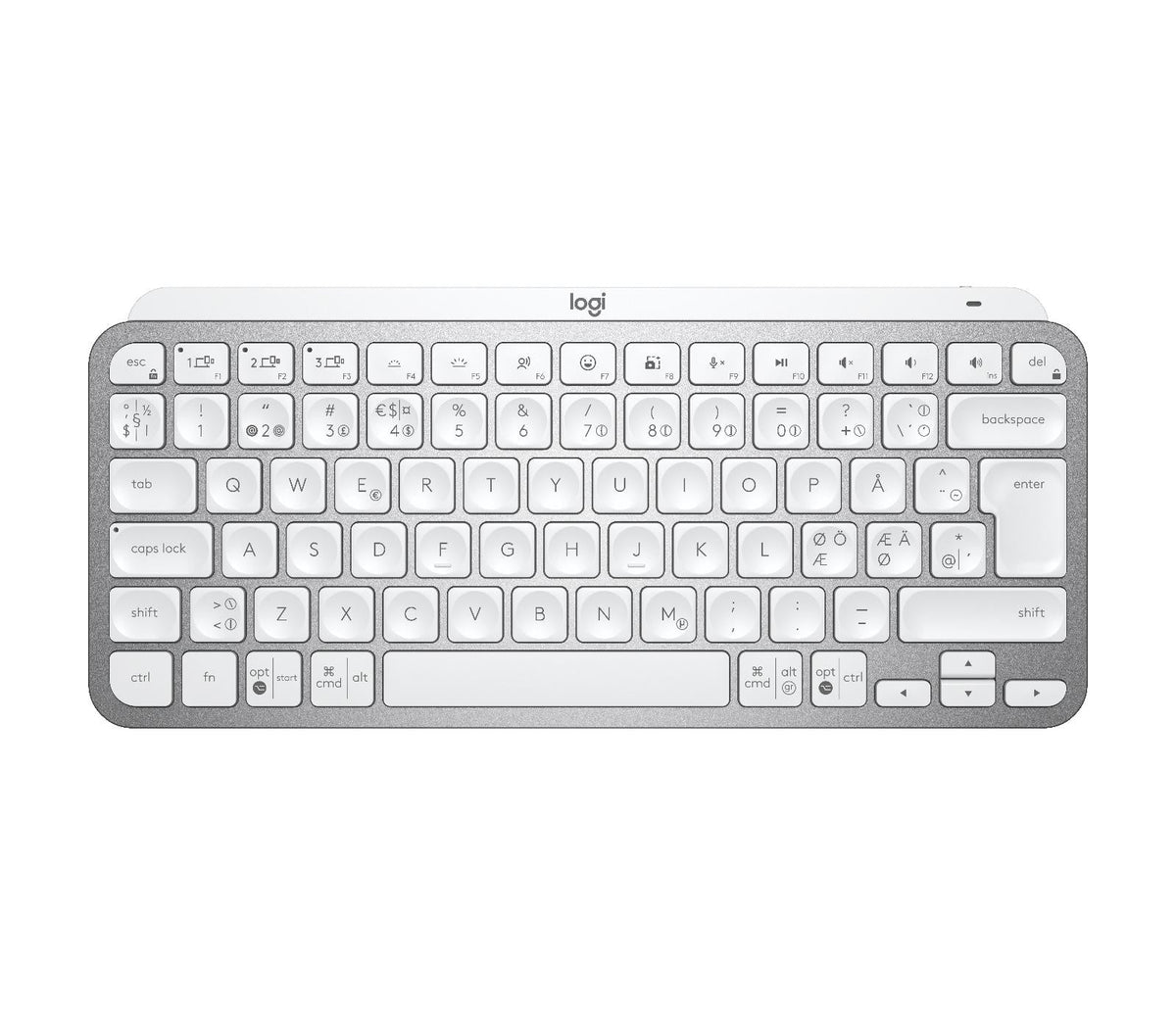 Logitech - MX Keys Mini Minimalist Wireless Illuminated Keyboard - Nordic Layout