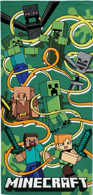 BrandMac Minecraft Creeper Towel - 70 x 140cm