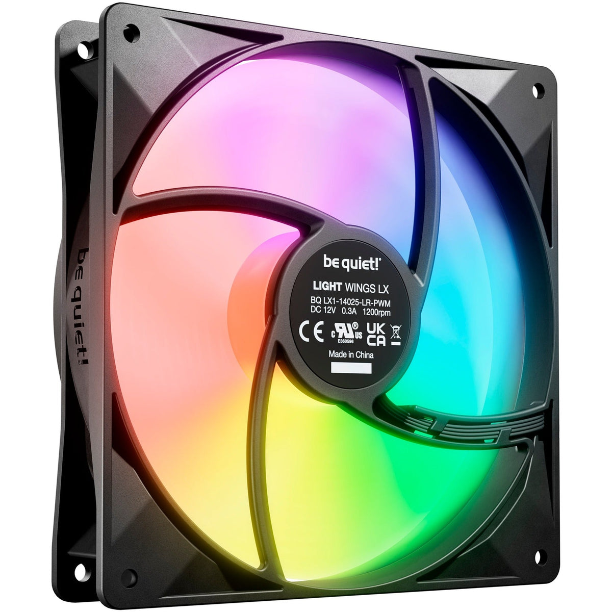be quiet! Light Wings LX 140mm PWM Triple Pack, case fan (black, pack of 3)