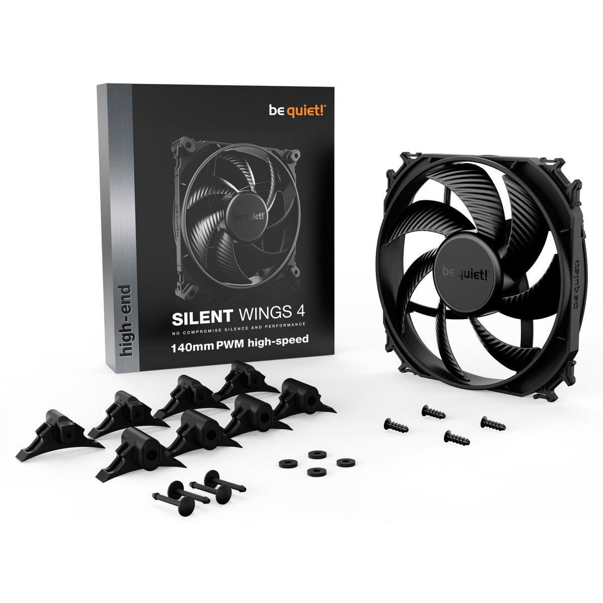 Be quiet! Silent Wings 4 PWM high-speed 140x140x25, case fan (black)