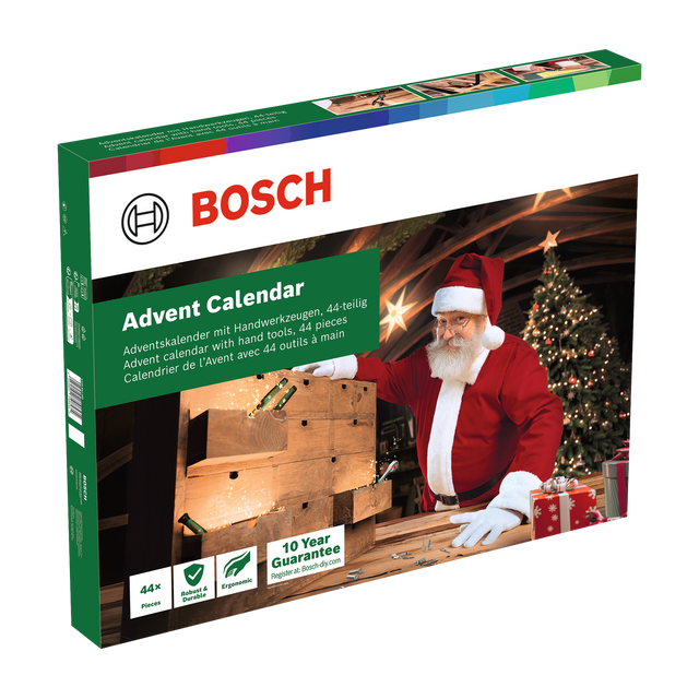Bosch DIY julekalender 2026 – værktøjssæt med 44 dele