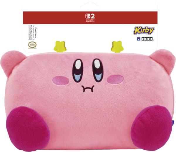 HORI Plush Pouch – Kirby & Waddle Dee – Switch 2 – pink
