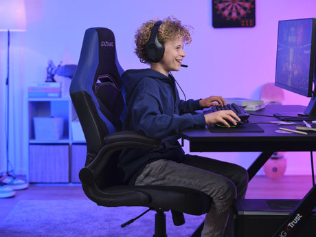 TRUST GXT703B RIYE GAMING CHAIR - BLUE