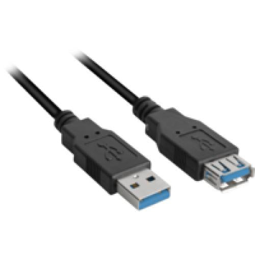Sharkoon USB 3.0 forlængerkabel – sort, USB-A, 2 m