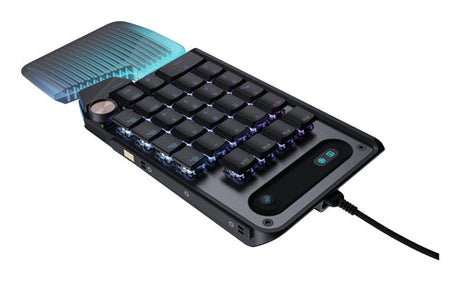 Turtle Beach Command KP7 – USB-gamingkeypad – Sort – keypad skråt bagfra