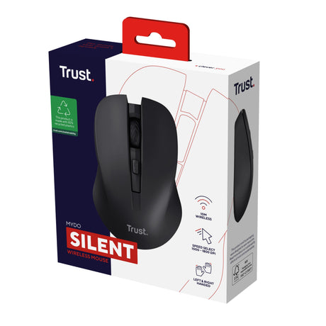 TRUST MYDO SILENT TRÅDLØS MUS - SORT