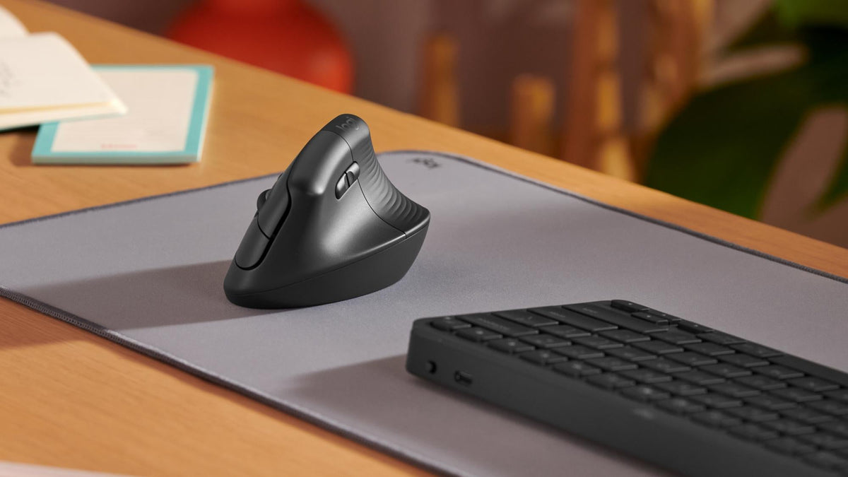 Logitech - Lift Right Vertical Ergonomic Mouse, Graphite/Black