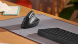 Logitech - Lift Right Vertical Ergonomic Mouse, Graphite/Black