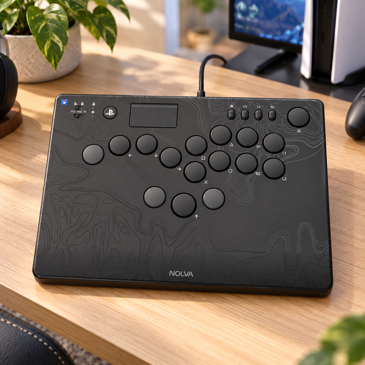 HORI NOLVA – Mechanical All-Button Arcade Controller – PS5 og PC – stemningsbillede