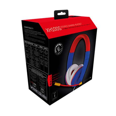 Gioteck XH-100S Kablet´Stereo Headset (Blå/Rød)