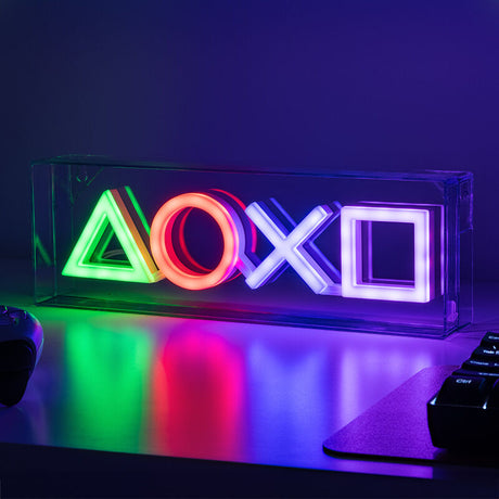 PALADONE Playstation -Symboler LED Neonlys 15 x 30 cm