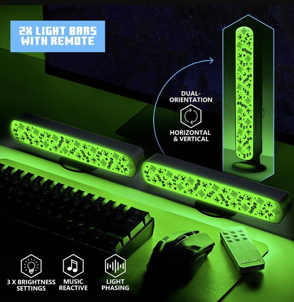 Minecraft Creeper-ljusramper - 2-pack
