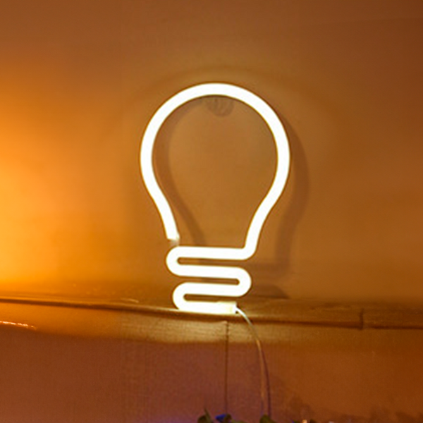 Lampa Neon LED-ljus Vit