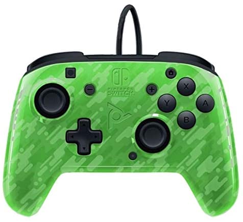 PDP Face-off Deluxe Switch Controller + Audio Camo Green PDP
