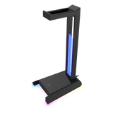 Speedlink - EXCELLO Illuminated Headset Stand, 3-Port USB 2.0 Hub, integrated Soundcard, black