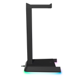 Speedlink - EXCELLO Illuminated Headset Stand, 3-Port USB 2.0 Hub, integrated Soundcard, black