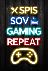 "Spis, Sov, Gaming, Repeat" Plakat
