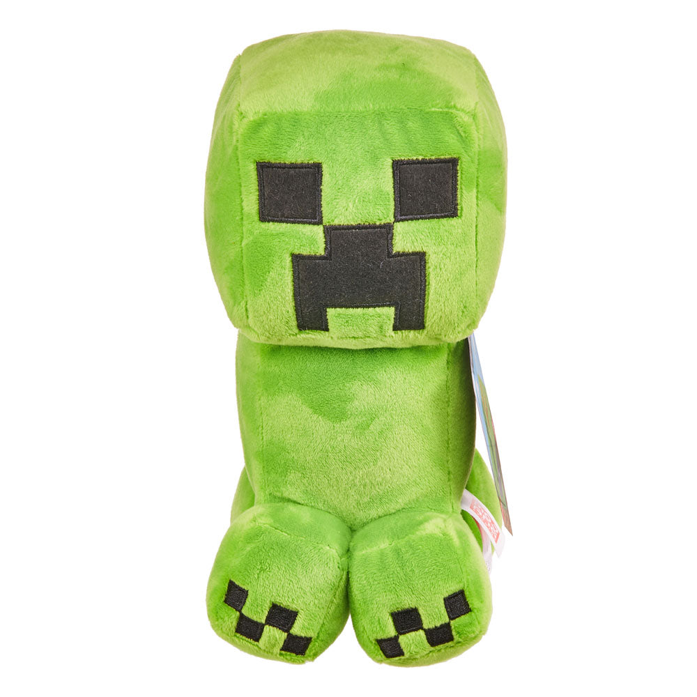 Grøn Minecraft-Creeper-bamse set forfra