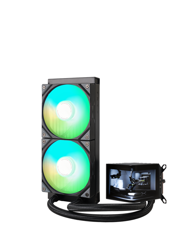 TRYX PANORAMA 240mm AIO Liquid Cooler ARGB Sort
