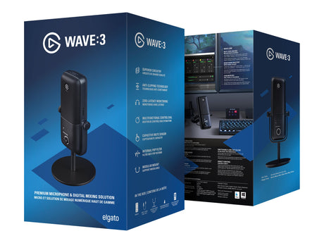 Elgato Wave 3 Mikrofon Kabling -25dBFS Sort