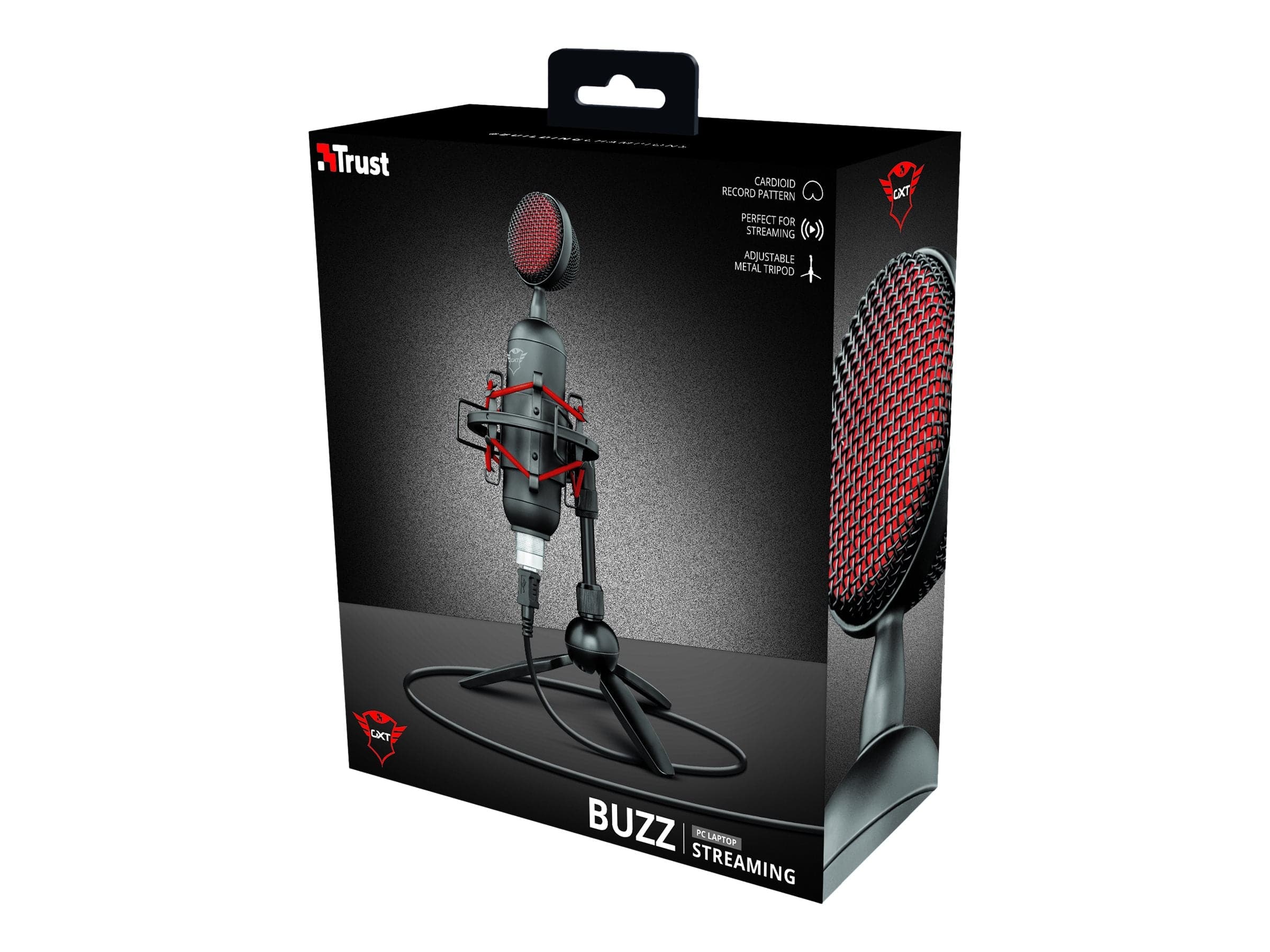 Trust Gaming GXT 244 Buzz Mikrofon Kabling Sort Rød