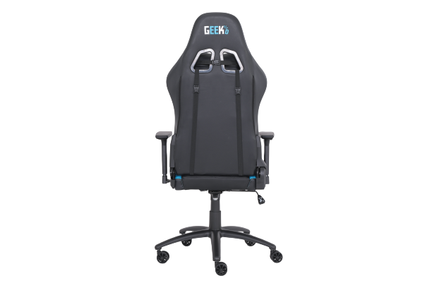 Geekd Vulcan Gamerstol Sort/Blå - Top PU Læder - Op til 120 KG