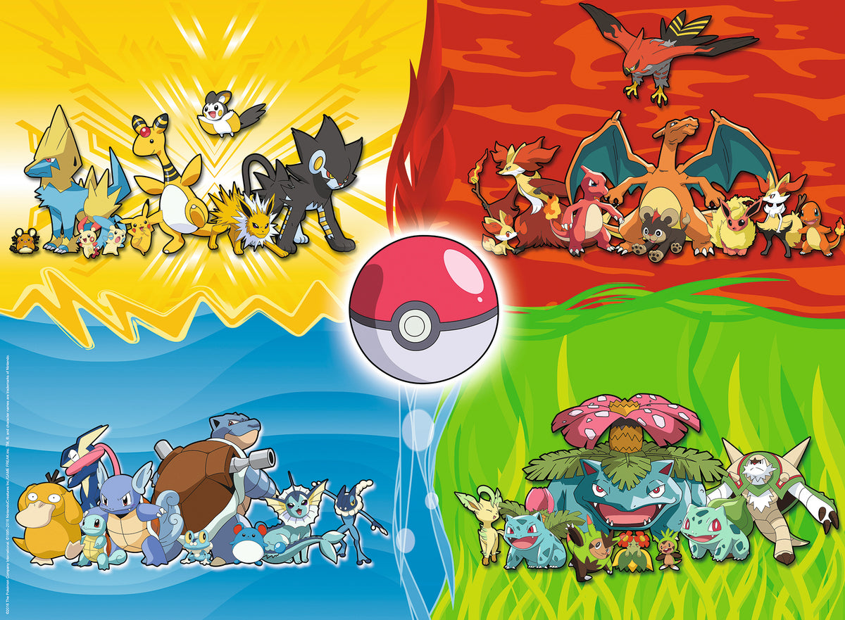 Pokémon Pokemon Puslespil - Pokemon Types (150 XXL Stk)