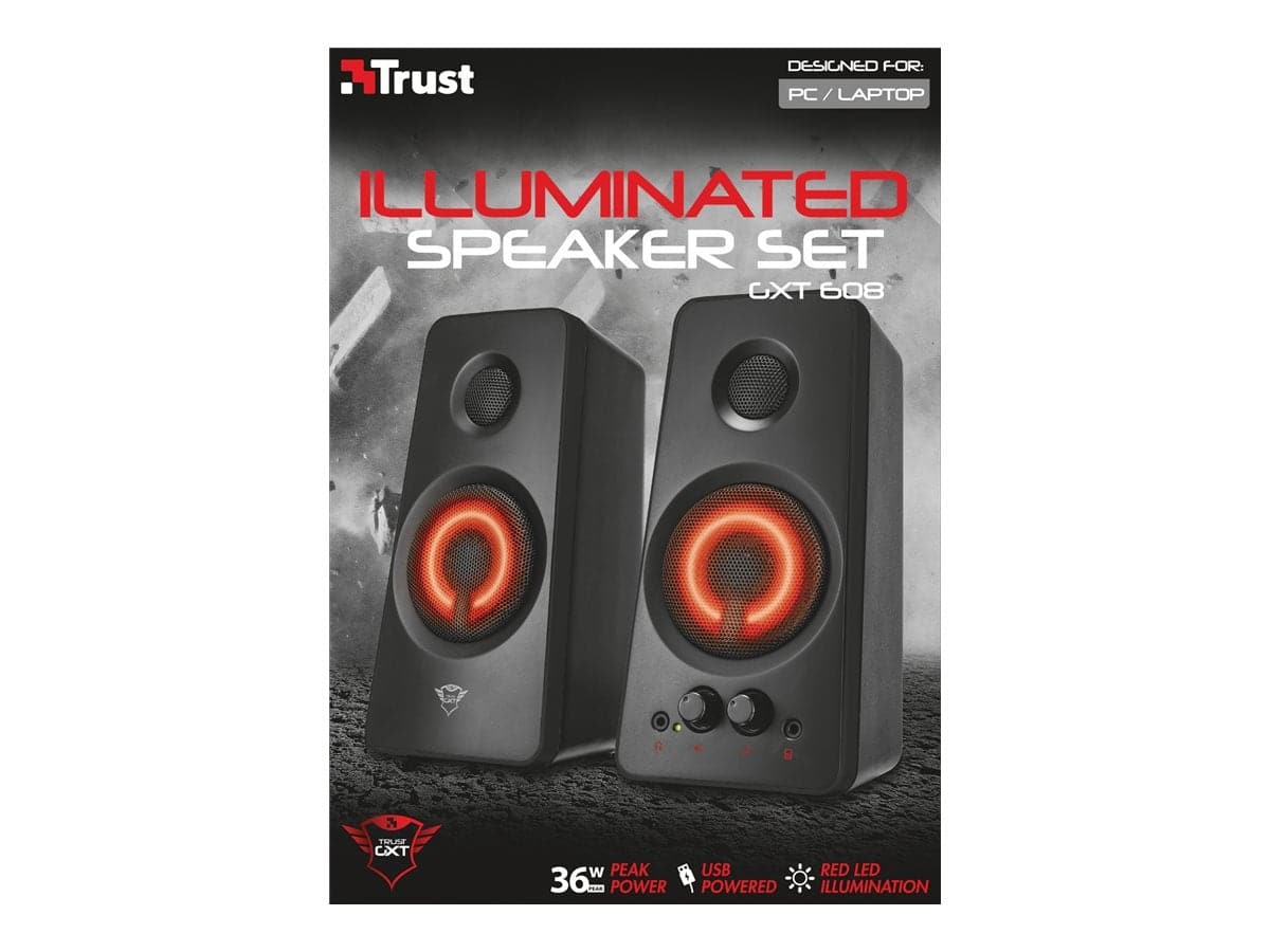 Trust GXT 608 Illuminated Højttalere Sort