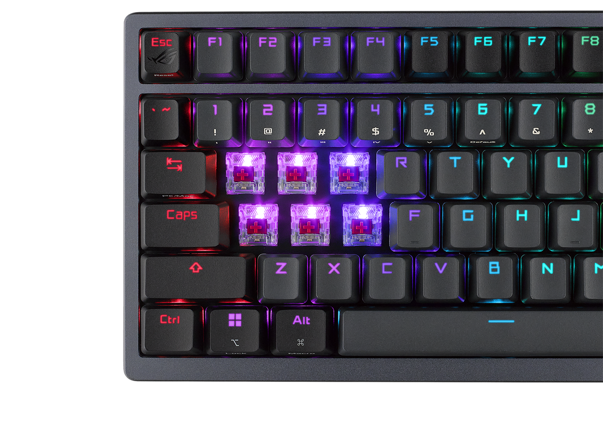 ASUS ROG AZOTH 75% Wireless DIY Custom RGB Gaming Keyboard, NX Red Switches, OLED Display, PBT Keyca