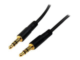Sort Geekd AUX-kabel på 3 meter med to 3,5 mm jackstik